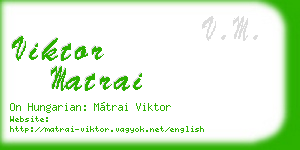 viktor matrai business card